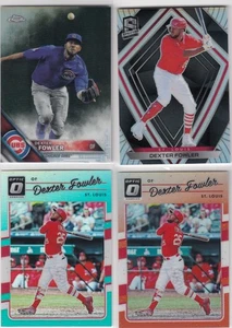 4 * DEXTER FOWLER * DONRUSS OPTIC SPECTRA TOPPS CHROME SERIAL # 199 250 299  - Picture 1 of 2