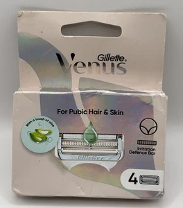 Gillette Venus für Schamhaar & Haut x 4 Rasierklingen Kartuschen Neu & Versiegelt - Bild 1 von 2