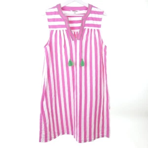 BODEN Kleid Maxikleid Streifen Pink Weiß Gr. 40 R - Picture 1 of 3