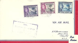 GAMBIA WW2 PERIOD 1ST RETURN FLIGHT F.A.M.22 ,SCARCE - Picture 1 of 1