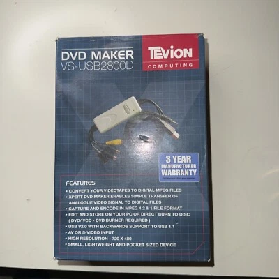 Tevion DVD Maker VS-USB2800D : AV / S-Video USB MPEG 4 Capture Device - Image 1 of 4