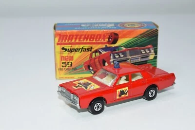 B8 1:60 3INCH 3INCH MATCHBOX SUPERFAST LESNEY 59 MERCURY FIRE CHIEF CAR NUOVO... - Immagine 1 di 4