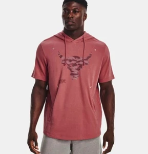 Under Armour Men's **Project Rock** Terry Short Sleeve Hoodie XXL BNWT - WWE - Picture 1 of 5