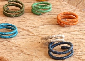 ANELLO CANAPART ARTIGIANALE UOMO DONNA IN CANAPA SALENTO 14 COLORI!!! ACS - Imagen 1 de 7