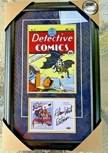BATMAN: ADAM WEST Autographed 1939 Comic Book Cover 14.5"x22.5" Note Framed COA - Picture 1 of 6