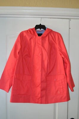 Talbots Pink Mid Length Jacket with Hood Size Women's Size 1X  - Image 1 of 4