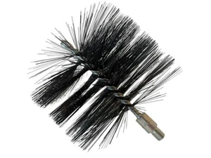Stove and Fireplace 6" Metal Bristle Brush, Flue Pipe Chimney Vent W/6 Rods, 18' - Picture 1 of 8