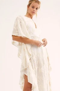 NEW JEN’S PIRATE BOOTY Sz XS/S COTE D’AZURE EMBROIDERED KIMONO KAFTAN - Picture 1 of 7