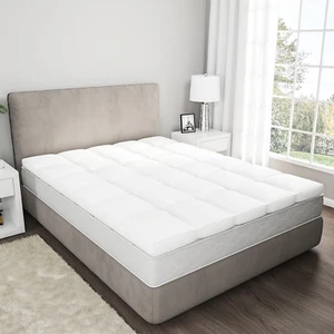 Pillow Top Queen Mattress Topper - Plush, Supportive Baffle Box Down and Duck - Picture 1 of 12