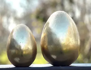 Regency 6 Inch or 8 Inch Resin Gold Egg Home Decoration Easter Decor Gift - Picture 1 of 6
