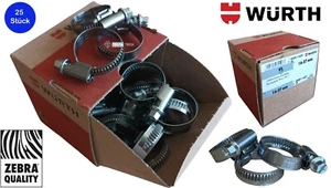 25x Abrazadera de manguera WÜRTH ZEBRA 16-27MM B9MM. DIN 3017 053911627 CALIDAD CEBRA - Imagen 1 de 4
