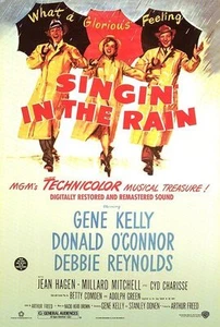 Singin' in the Rain Movie Poster 27x40 D/S Debbie Reynolds  Gene Kelley Singing - Bild 1 von 1