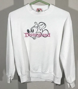 Disneyland Mickey Inc Kids White Sweatshirt Size Medium -Made In USA - Picture 1 of 8