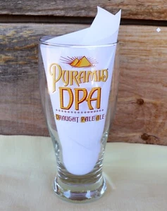 Pyramid DPA Draught Pale Ale Beer Drinking Glass Gold & Brown ACL Barware 14oz - Picture 1 of 12