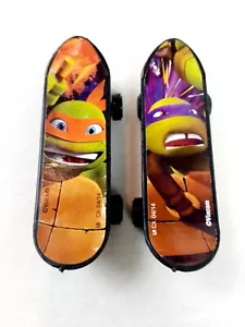 Teenage Mutant Ninja Turtle Finger Skateboards TMNT 3.5" Michelangelo Donatello - Picture 1 of 10