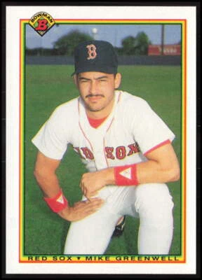 1990 Bowman #274 Mike Greenwell Boston Red Sox Baseball Card - Image 1 of 2