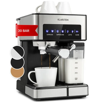 Espressomaschine 1350W 20-Bar 1,8L Bedienfeld Cappuccino Siebträger Edelstahl - Bild 1 von 4