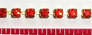 Cadena de estrás Swarovski 3 mm jacinto 2 pies latón - Imagen 1 de 1