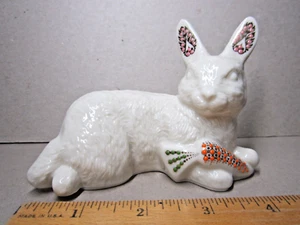 Lenox China Jewels USA 1996 Bunny Rabbit Gold Trimmed Carrot  4 5/8" x 3 1/4" - Picture 1 of 10