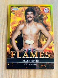 Mark Spitz 2024 Topps Chrome US Olympic Hopefuls Flames Gold Refractor #’d /50 - Picture 1 of 2