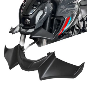 Black Front Beak Extension Lip Nose Cone Spoilers For Yamaha MT-07 2021-2023 - Picture 1 of 8