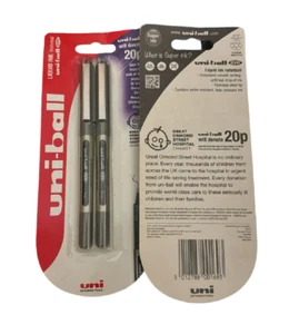 uni-ball Eye Fine UB-157 Rollerball Pen 2 Pack - Picture 1 of 7