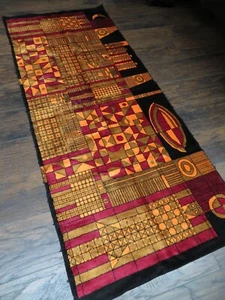 VTG 50's/60's Mid Century ABSTRACT SPACE AGE TAPESTRY WALL ART or RUG Modernist - Picture 1 of 13