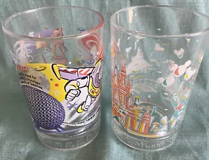 McDonalds Epcot 100 Years Disney World 25th Anniversary 2 Glass Set EXCELLENT - Picture 1 of 10