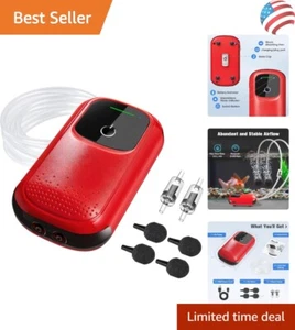 USB Rechargeable Aquarium Air Pump: Ideal for 5-120 Gallons & Quiet Operation - Picture 1 of 10