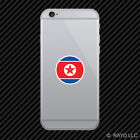 Round North Korean Flag Cell Phone Sticker Mobile North Korea KP