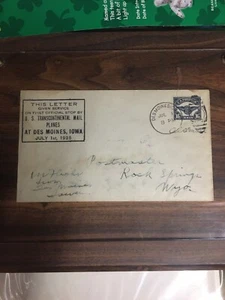 C-5 Blue Wing 16 Airmail First 1925 Transcontinental Des Monies C5 16 Cent - Bild 1 von 1