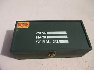 Gi Joe vintage Footlocker with nice tray and Misc. Equipment+ Green Army Uniform - Picture 1 of 24