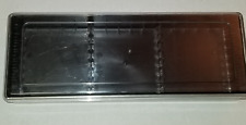 Vintage 15 or 24 Audio Cassette Tape Storage Case Holder Black Plastic Box