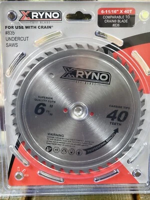XRYNO TUFF BLADE XRYNO Jamb Saw Blade 6-11/16 D X 40T Compare to Crain 836 For Undercut Saw 835