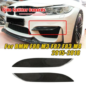 Carbon Fiber Front Bumper Upper Vent Cover Trims For BMW F80 M3 F82 F83 M4 15-18 - Picture 1 of 11