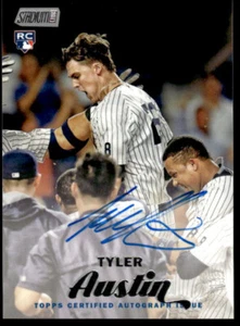 2017 Stadium Club Autographs #SCATA Tyler Austin RC LOGO - Picture 1 of 2