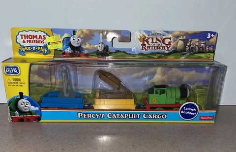 Thomas the Train Take 'N Play NEW Percy's Catapult Cargo King Statue boulder Cover