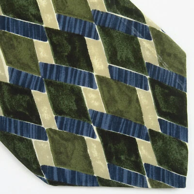 Corbata vintage de diamantes geométricos abstractos acuarela Gianfranco Ruffini 57x3,75 Foto 1 de 4