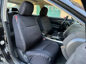 For Chevy Tahoe 2007-on Car Seat Covers Full Set Waterproof Black Canvas 9PCS - Picture 1 of 11