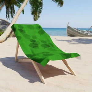 Clovers Green Beach Towel - Picture 1 of 5