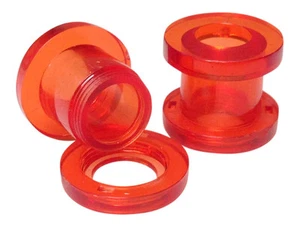 PAIR Acrylic Screw Fit Tunnels Plugs Gauges Earlets - choose your color! - Picture 1 of 28