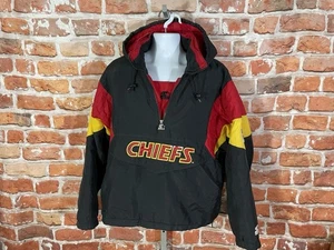 DISTRESSED Kansas City Chiefs Starter Pullover Puffer Jacke Gr. L Vintage 90s - Bild 1 von 8