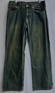 Perry Ellis Jeans Mens 36x31(Actual) Green Cast Denim Straight Leg 100% Cotton - Bild 1 von 10