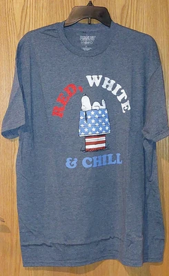 NWT Men's Hybrid Snoopy Peanuts Red  White & Chill T-Shirt sz XXL Blue  -5374 - Image 1 of 4