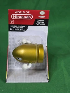 Gold Series Bullet Bill 1 di 3000 World Of Nintendo Edizione Limitata Jakks 2,5" - Foto 1 di 5