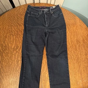 Gloria Vanderbilt Amanda gerades Bein Damengröße 6 dunkelblau Denim Jeans - Bild 1 von 10