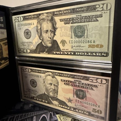2004 Series $50 + $20 Notes with Matching LOW Serial #s, Minneapolis Evolutions - Image 1 of 4