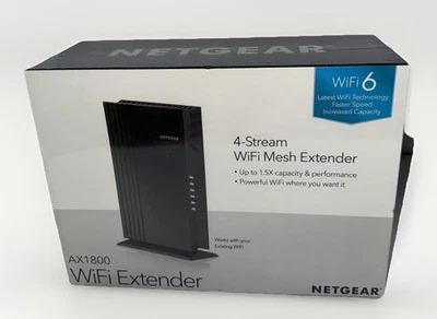 NETGEAR WiFi 6 Mesh Range Extender 1.5x Capacity AX 1800 (EAX20-100NAS) NIB NEW - Image 1 of 4