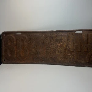 1917 INDIANA NUMMERNSCHILD - Oldtimer Antik Original Oldtimer Auto 80417 - Bild 1 von 5
