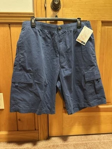 Haggar Men's Sz. 36 All-Cotton Khaki Relaxed Fit Cargo Short Blue NWT - Picture 1 of 7